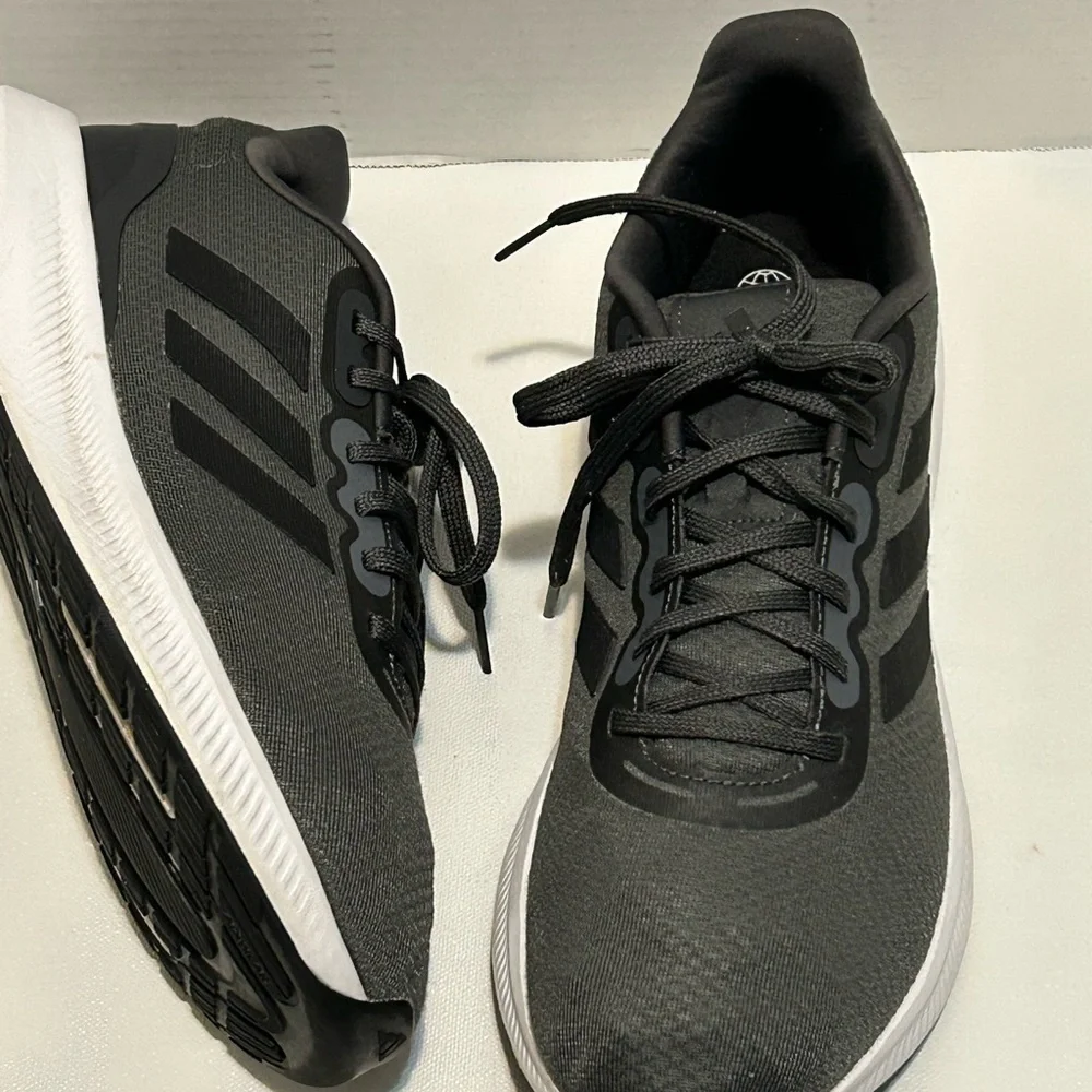Adidas Charcoal and White Running Shoes